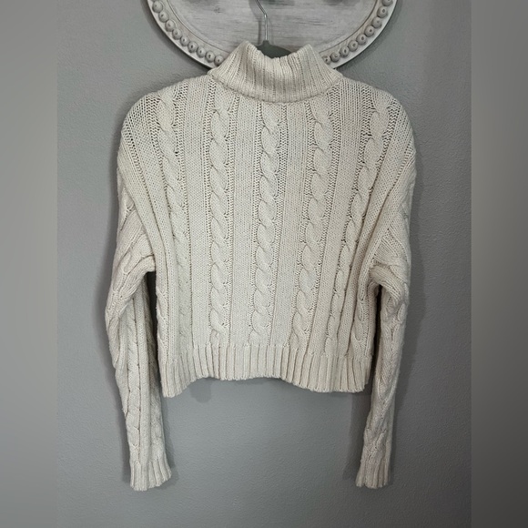 Cable Knit Cream Sweater - Eastwood Cardigan - Picture 2 of 2